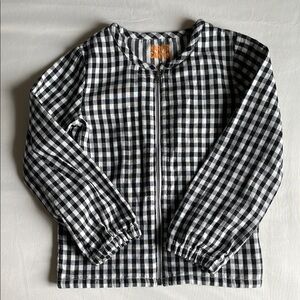 Girls Gingham Zip-Up Jacket